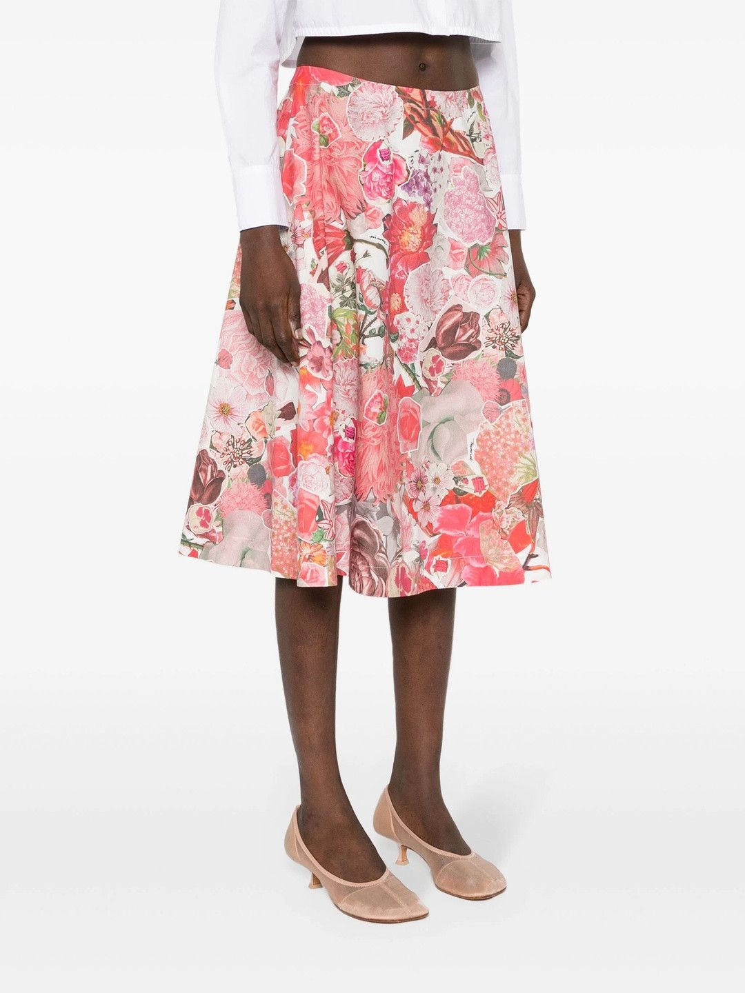 Marni o1y1125 Midi Skirt in Multicolor Size 27" / US 4 / IT 40 - 2 Thumbnail