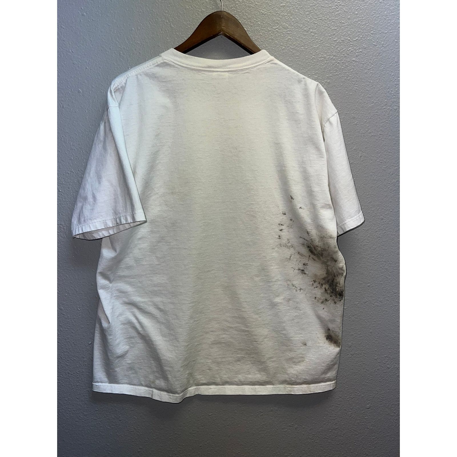 Jerzees Vintage North Carolina Ocean Shirt Fish Shark Stained Paint Size US XL / EU 56 / 4 - 9 Thumbnail