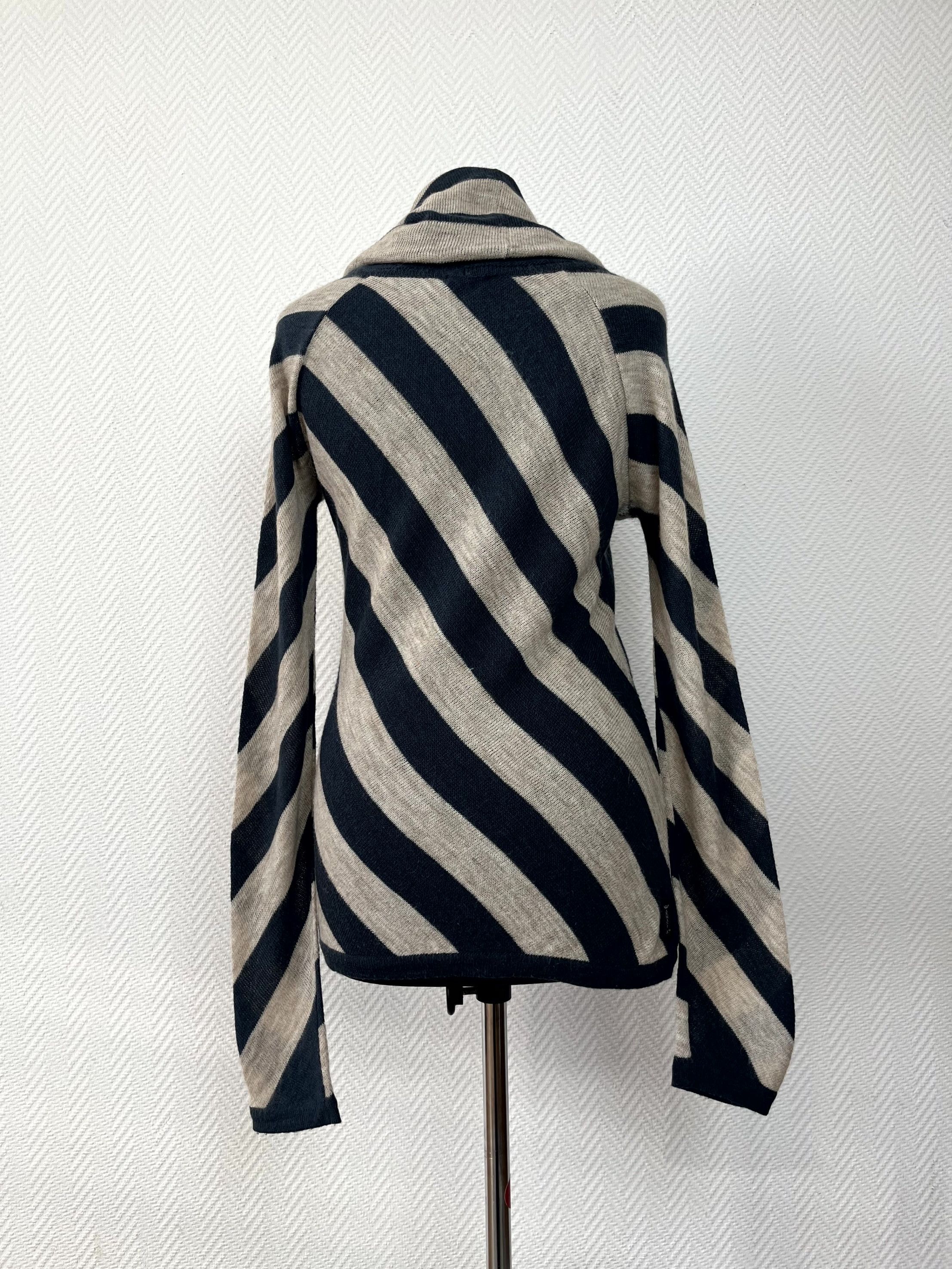 Armani Y2K Armani Turtleneck Striped Biege Sweater Size M Size M / US 6-8 / IT 42-44 - 12 Thumbnail