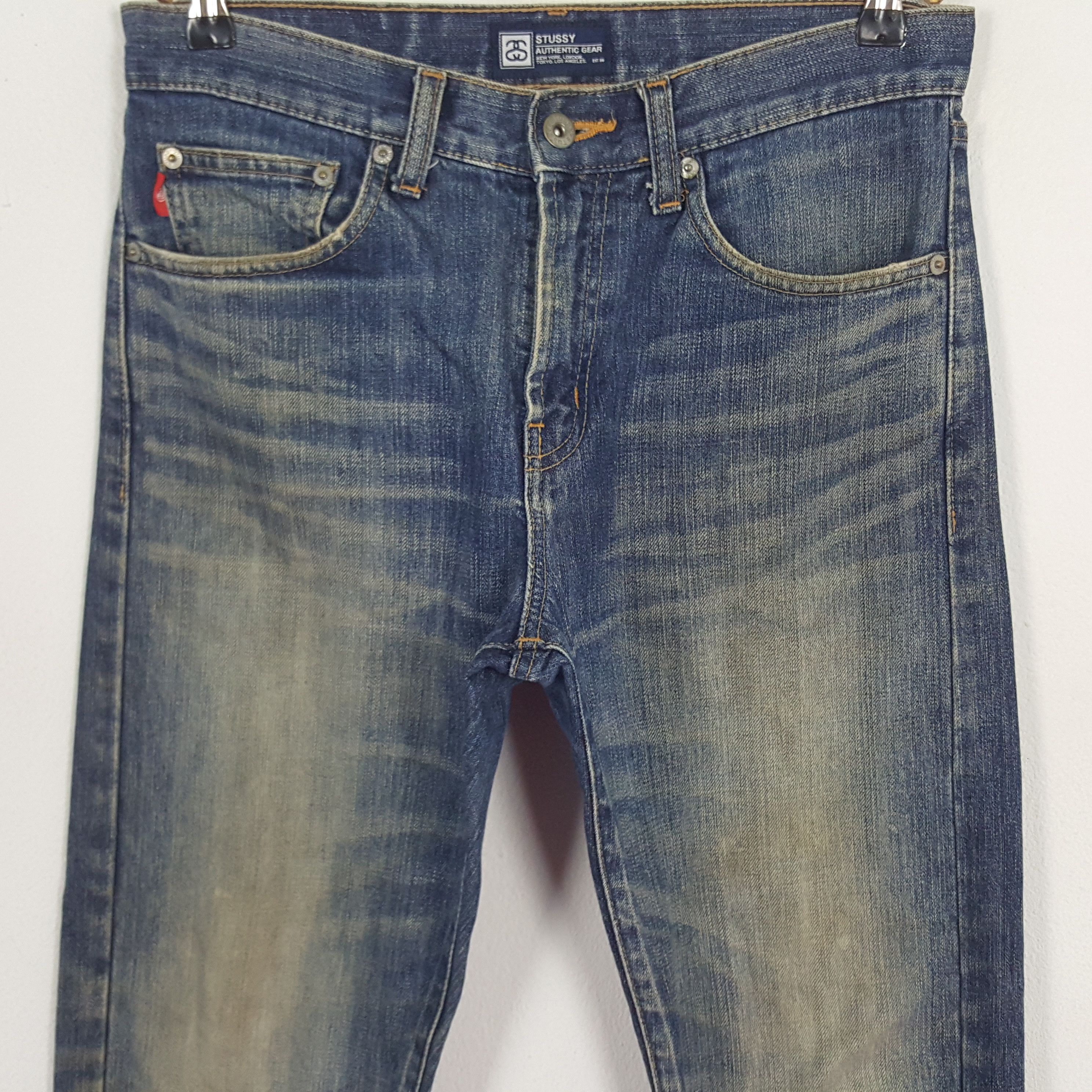 Stussy × Vintage Vintage Stussy Workwear Custom Art Denim Jeans Size US 30 / EU 46 - 5 Thumbnail