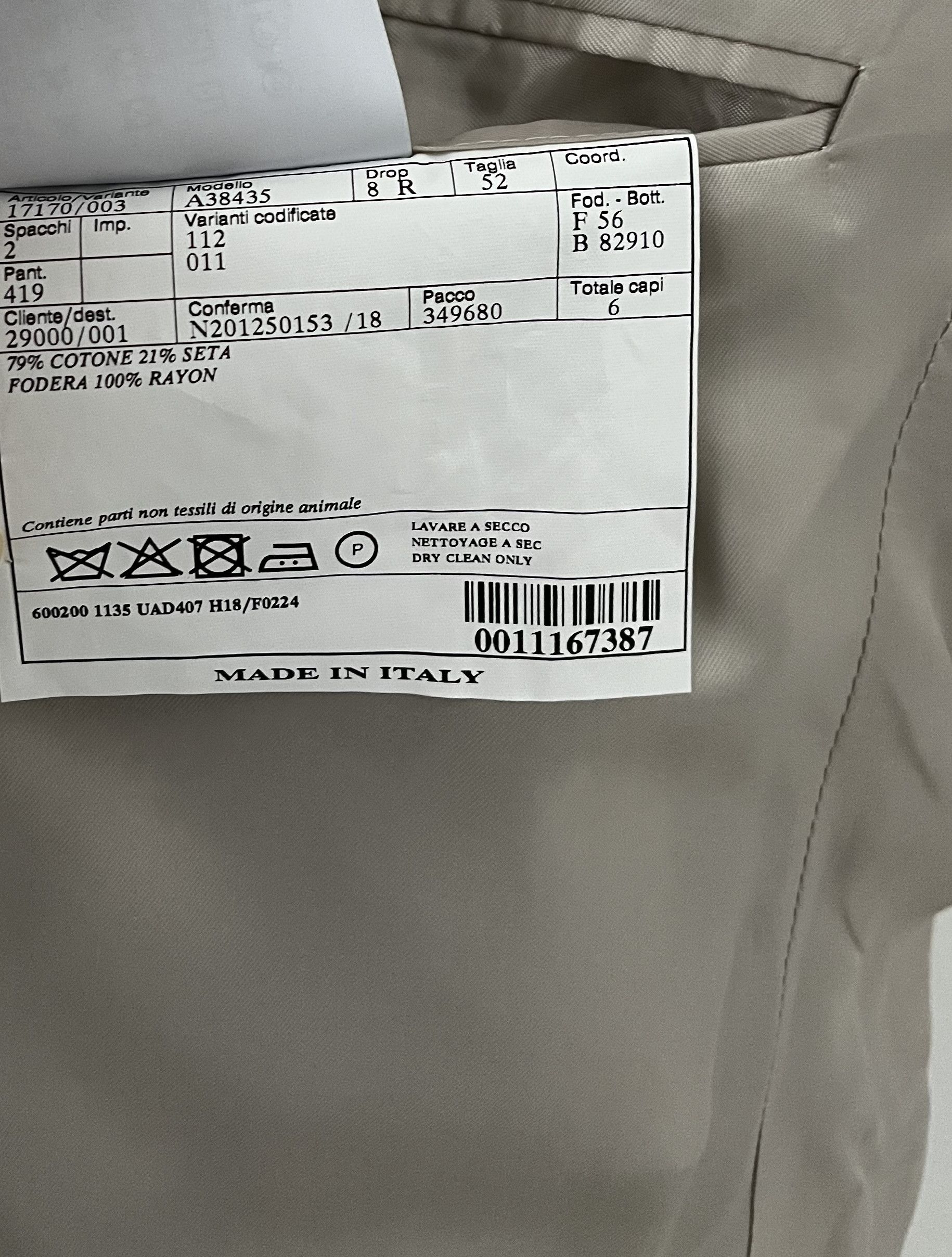 Prada Prada jacket, new with tag, ivory, IT 52 Size 52R - 11 Thumbnail