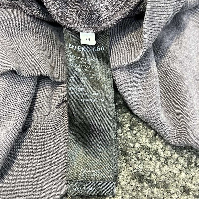 Balenciaga Balenciaga Ombre Embroidered Logo Washed Hoodie Size US M / EU 48-50 / 2 - 4 Thumbnail