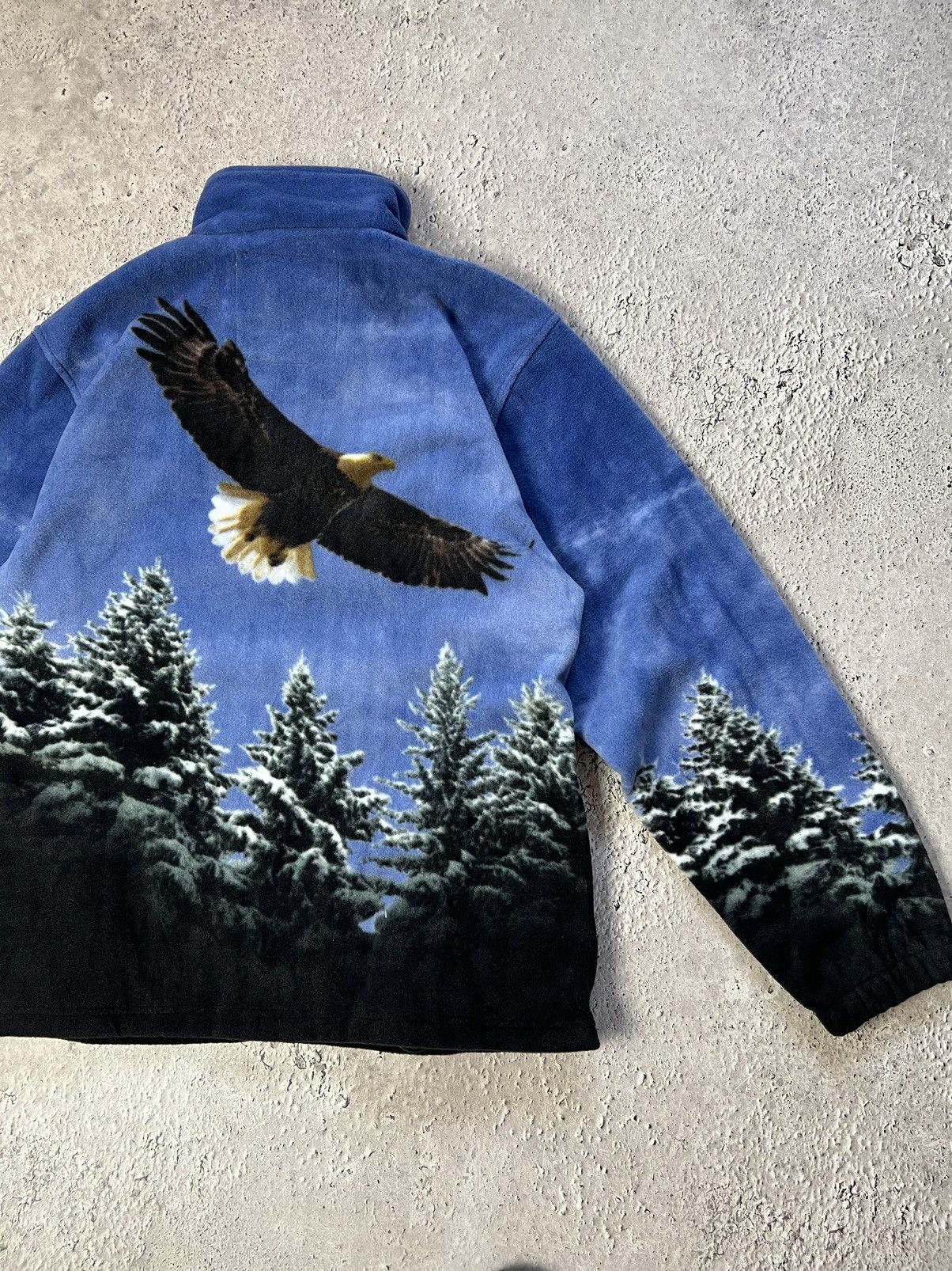 Vintage VINTAGE 90S OVERSIZED SHERPA FLEECE EAGLE ANIMAL HOODIE Size US L / EU 52-54 / 3 - 8 Thumbnail