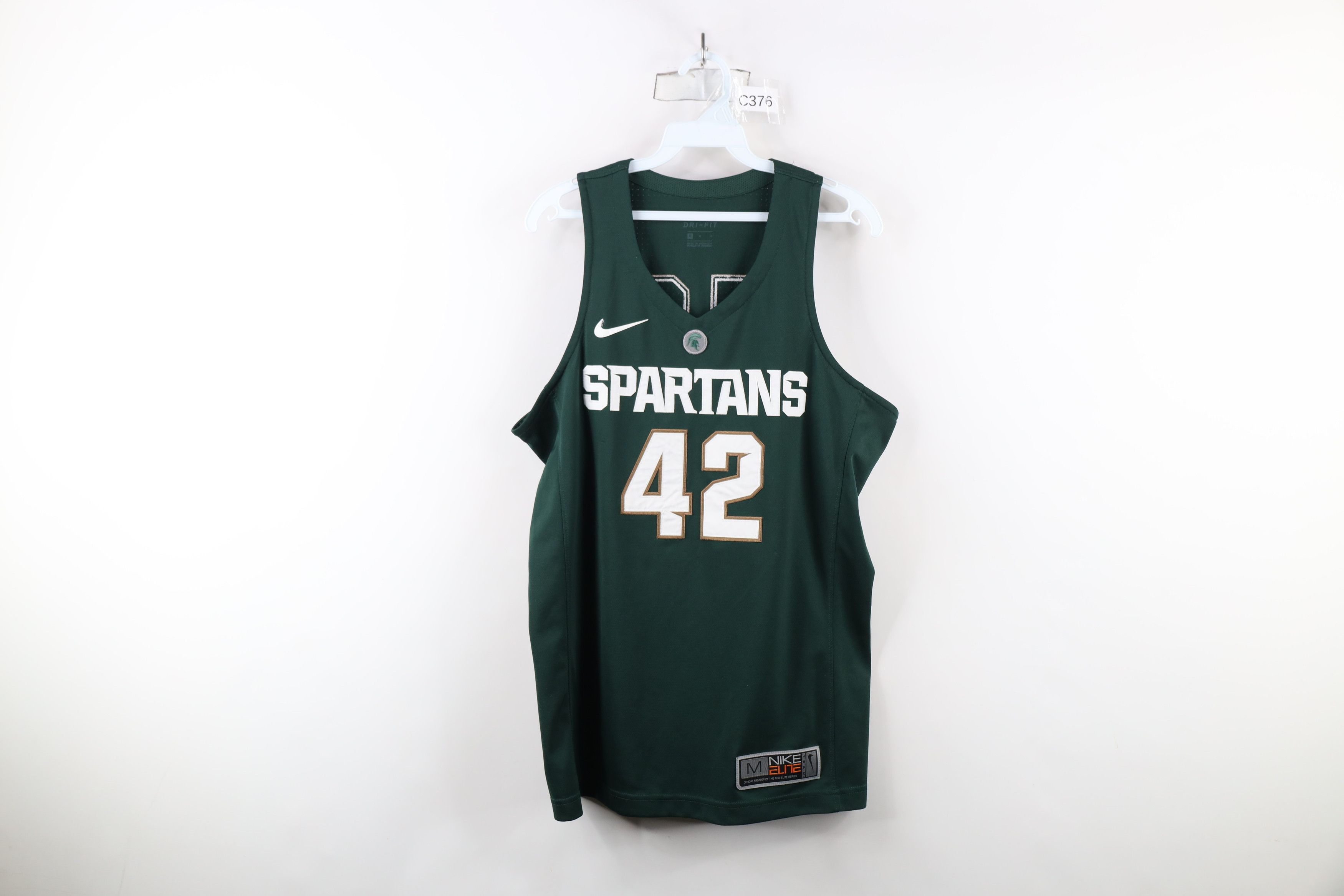 Nike × Vintage Nike Elite State University Basketball Jersey Green #42 |  Grailed, image size:3500x2333