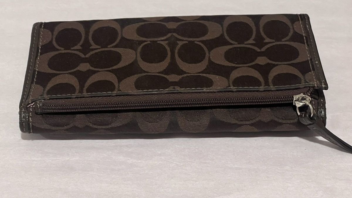 Coach Coach Signature Canvas Long Wallet – Brown / Pink Interior Size ONE SIZE - 2 Thumbnail