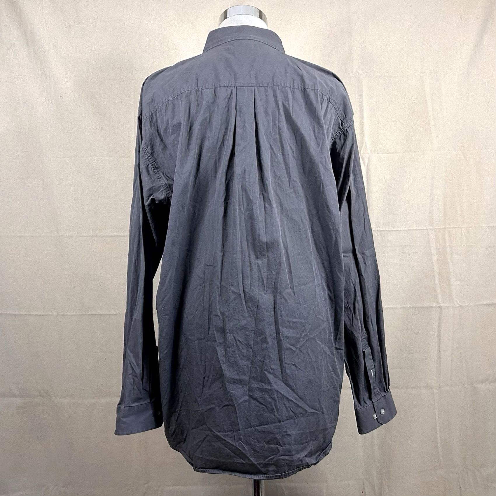 Vintage Cinch 2XL Rodeo Wear Work Shirt Gray 100% Cotton Canvas Twill Long Sleeve Cowboy Shirt Button-Up MENS Size US XXL / EU 58 / 5 - 5 Thumbnail