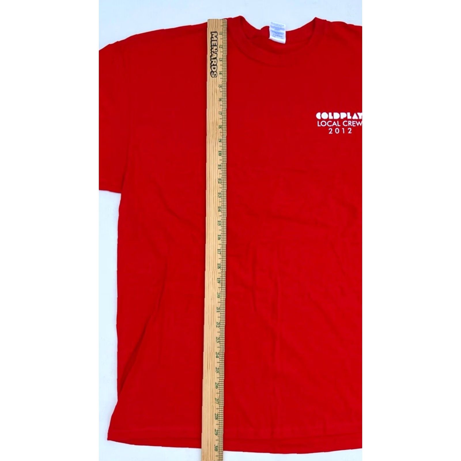 Gildan Coldplay Local Crew 2012 MX Band T-Shirt Red XL Unisex Adults Shirt Band Music Crew Neck Short Sleeve Gildan Heavy Cotton Size US XL / EU 56 / 4 - 6 Thumbnail