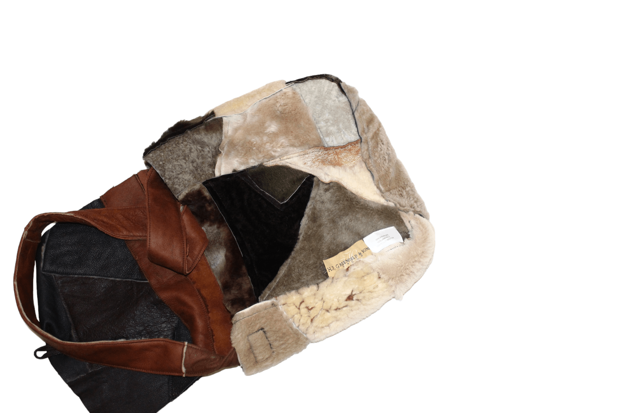 Beauty Beast VTG 🔥 H.F. Greenfield & Sons London shearling patchwork bag Size ONE SIZE - 3 Thumbnail