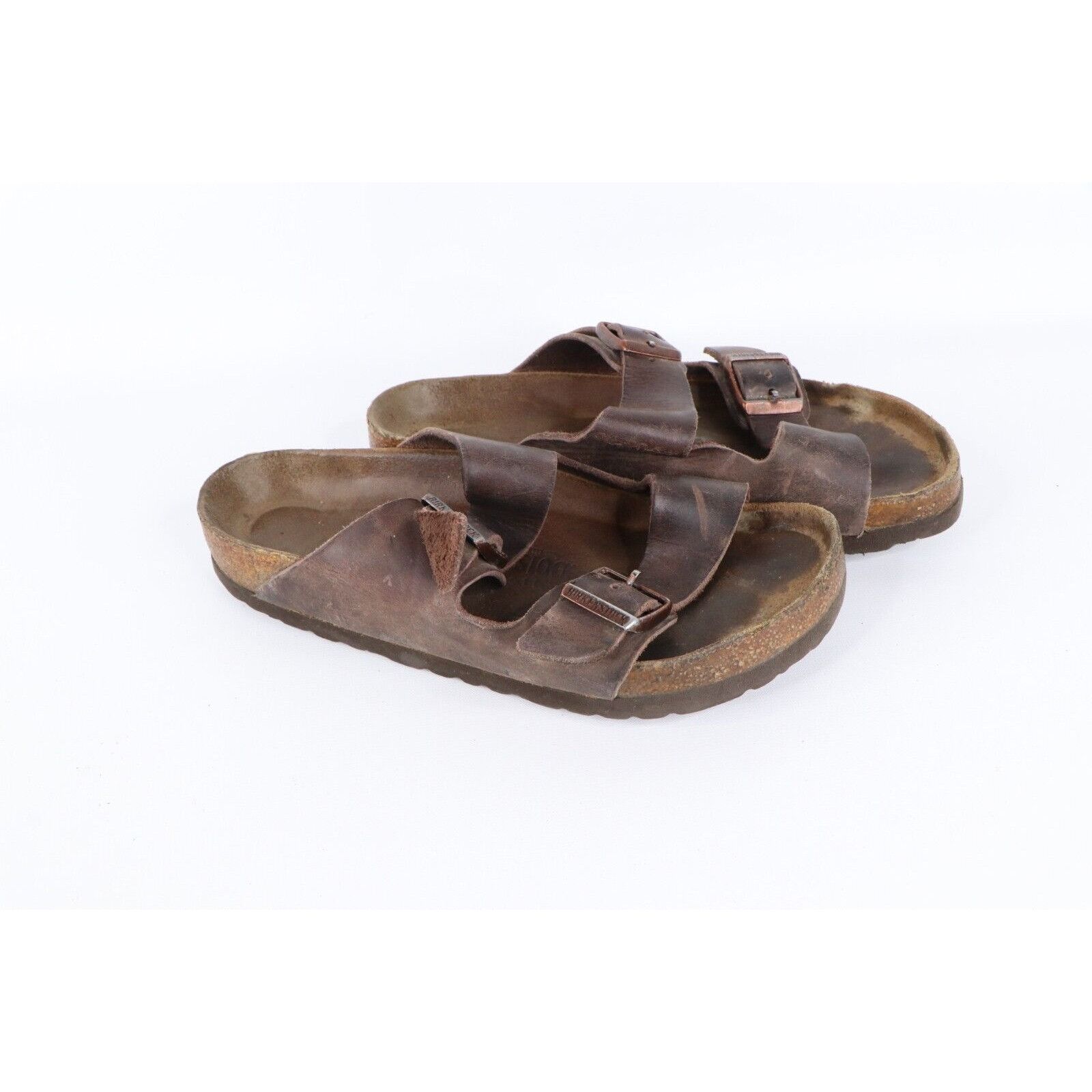 Birkenstock × Vintage Vintage Birkenstock Distressed Leather Buckle Sandals Size US 5 / IT 35 - 4 Thumbnail