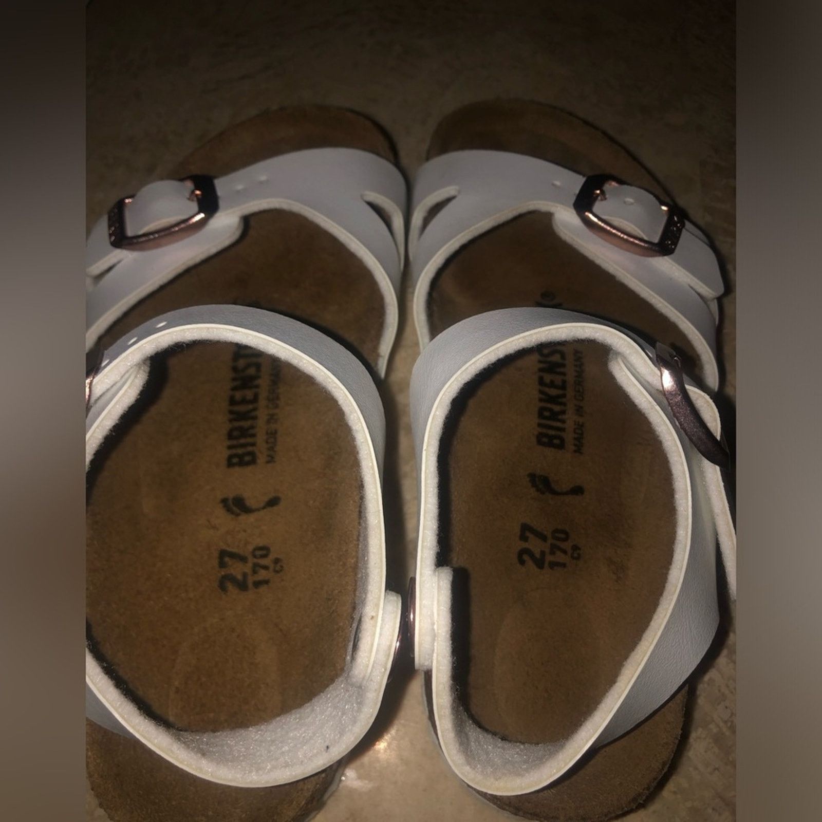 Birkenstock Girls Birkenstock white size 27 (US 10.5) Size US 10.5 / IT 40.5 - 8 Thumbnail