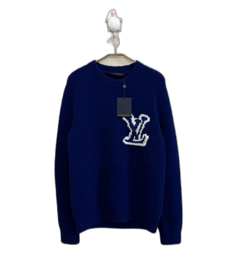 Louis Vuitton Louis Vuitton Blue Logo Sweater Size M / US 6-8 / IT 42-44 - 1 Thumbnail