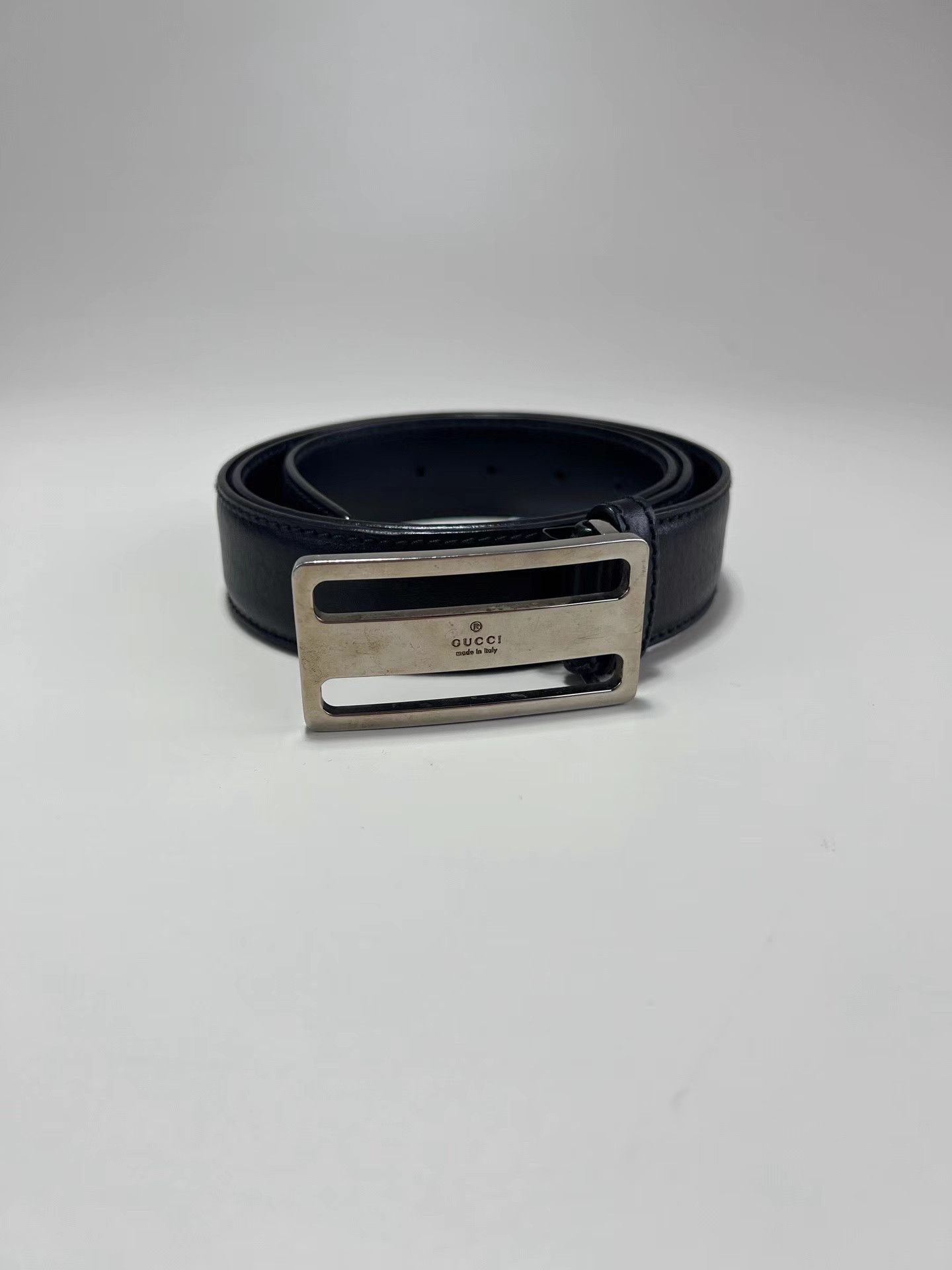 Gucci GUCCI Black Leather Belt Size ONE SIZE - 1 Thumbnail