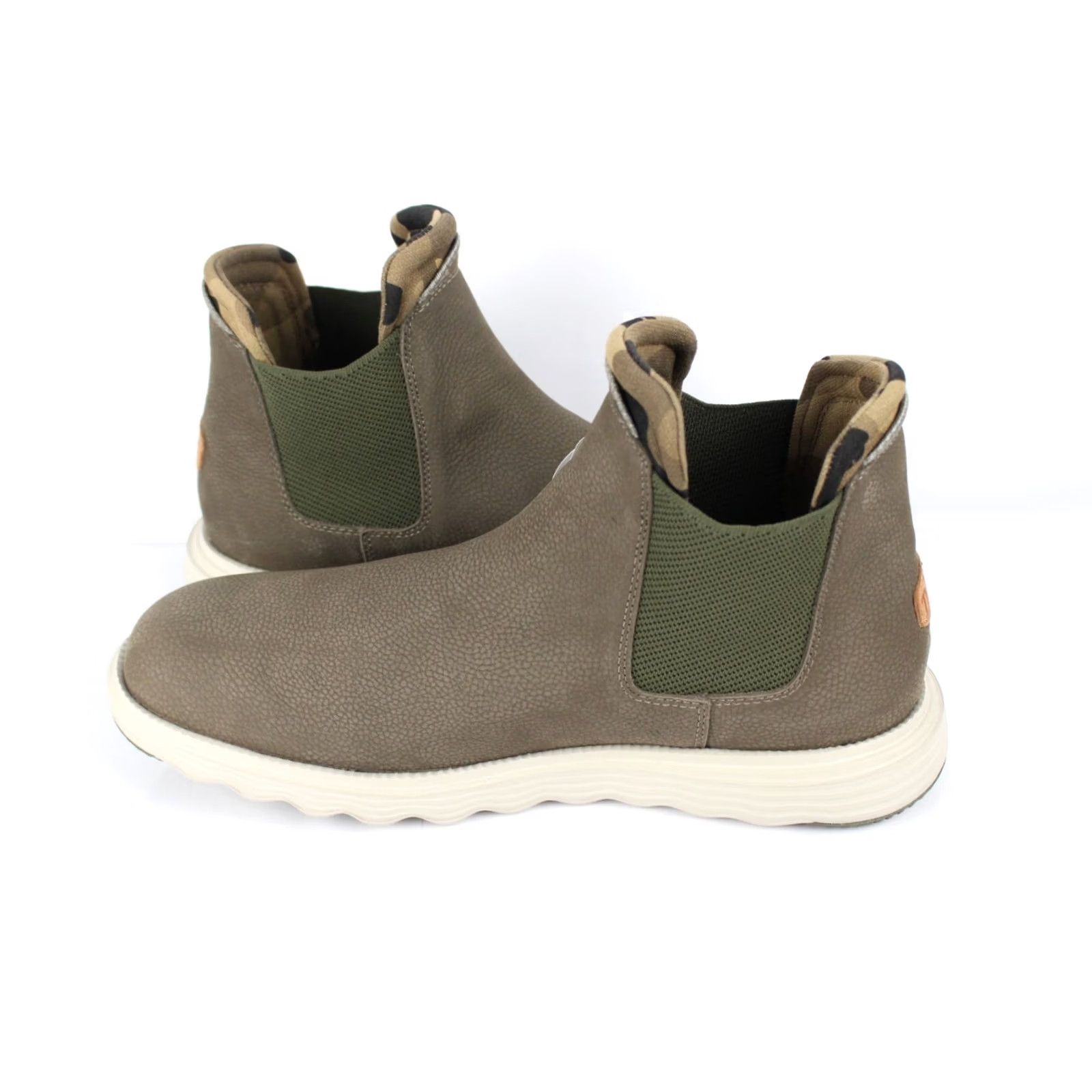 Vintage Hey Dude Branson Boots Leather Size 15 Olive Brown Mens Slip On Ankle Bootie M Comfort Size US 15 / EU 48 - 2 Thumbnail
