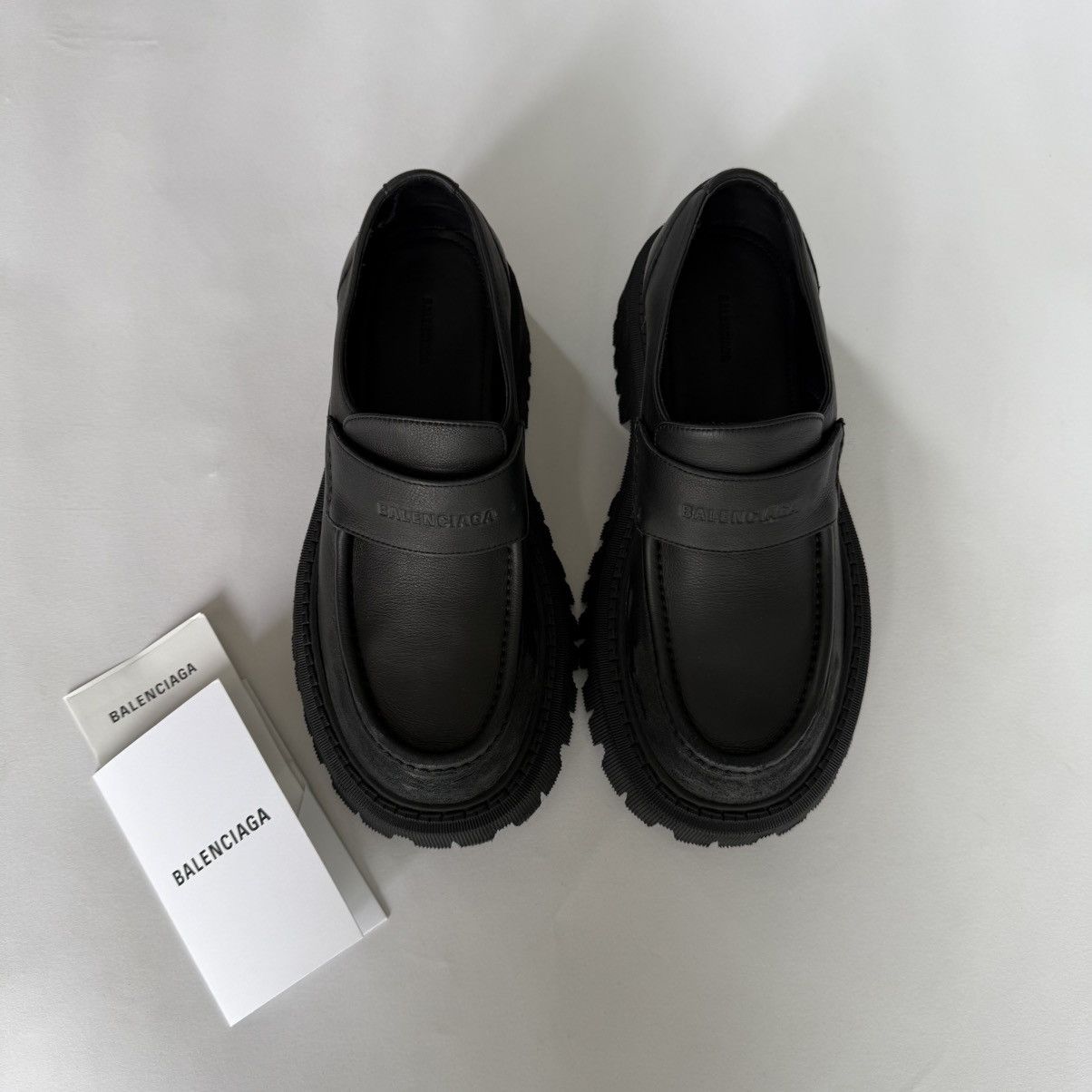 Balenciaga Tractor Loafer Worn Effect Shoes Mens UK