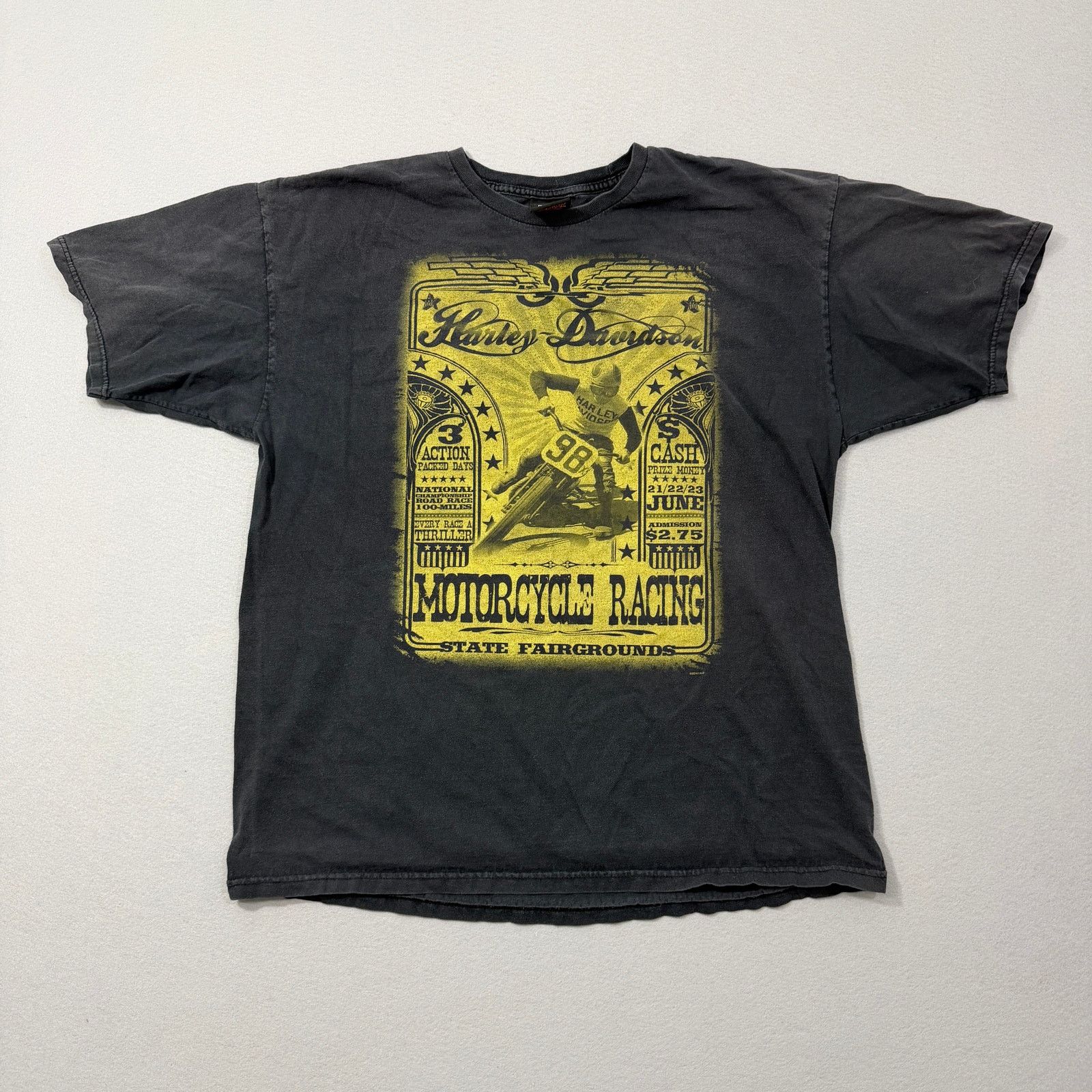 Harley Davidson Vintage Harley Davidson Motorcycle Racing Shirt Extra Large Size US XL / EU 56 / 4 - 1 Thumbnail