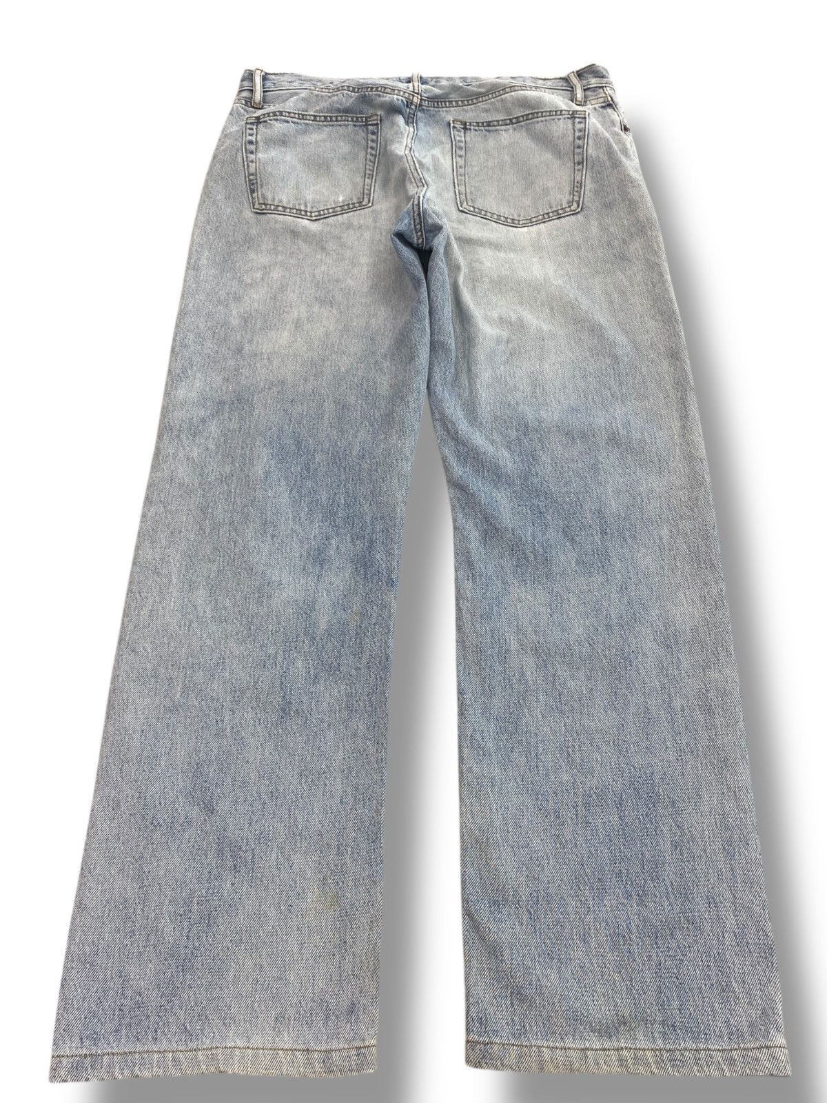 Uniqlo Uniqlo Acid Blue Wash Style Loose Jeans Size US 33 - 3 Thumbnail