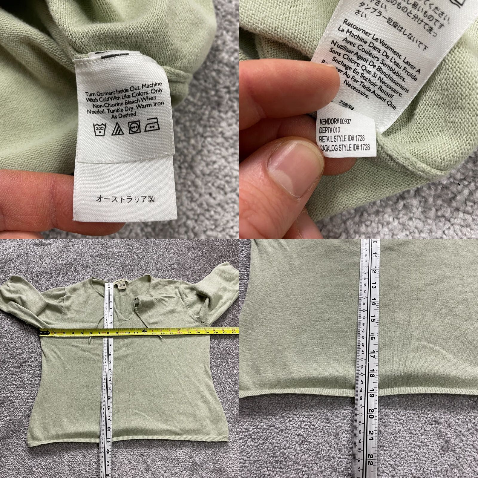Eddie Bauer Eddie Bauer Women's Blouse Large Beige V-Neck 3/4 Sleeve Cotton Casual Top Size L / US 10 / IT 46 - 8 Thumbnail