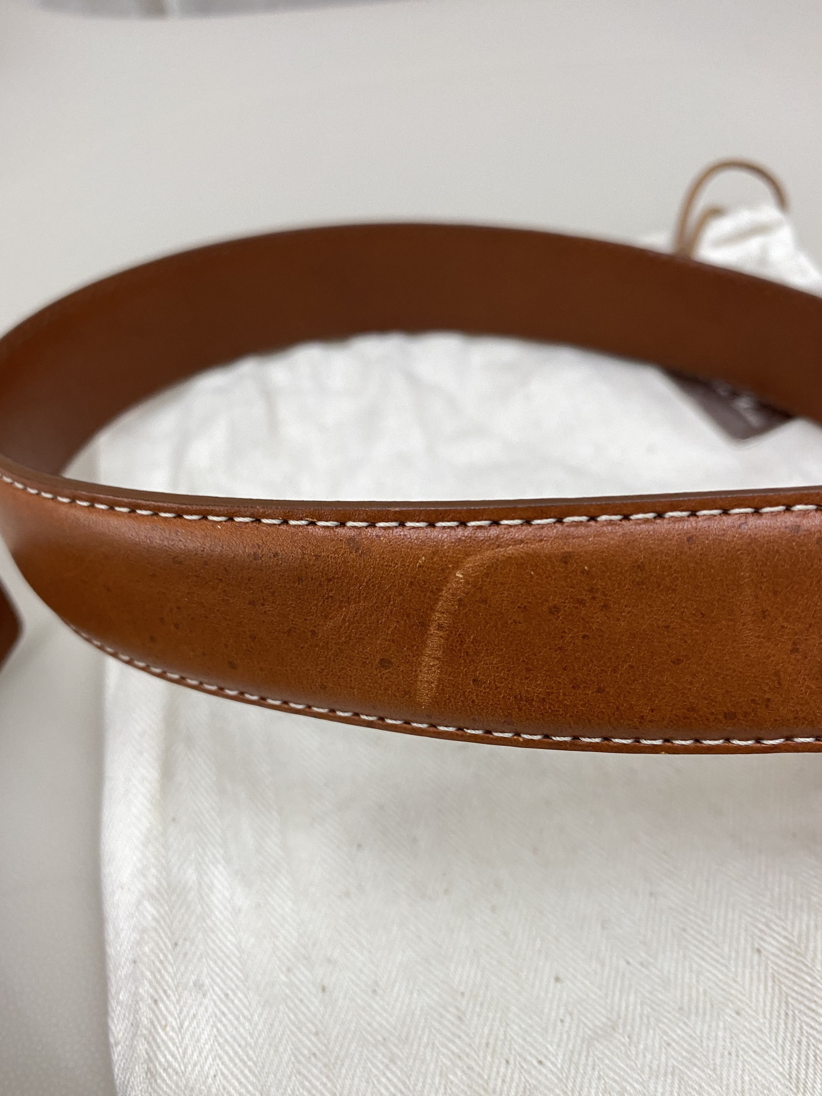 Leather LORO PIANA Alsavel Classic Leather Belt Brown Size 80/32 Size ONE SIZE - 7 Thumbnail