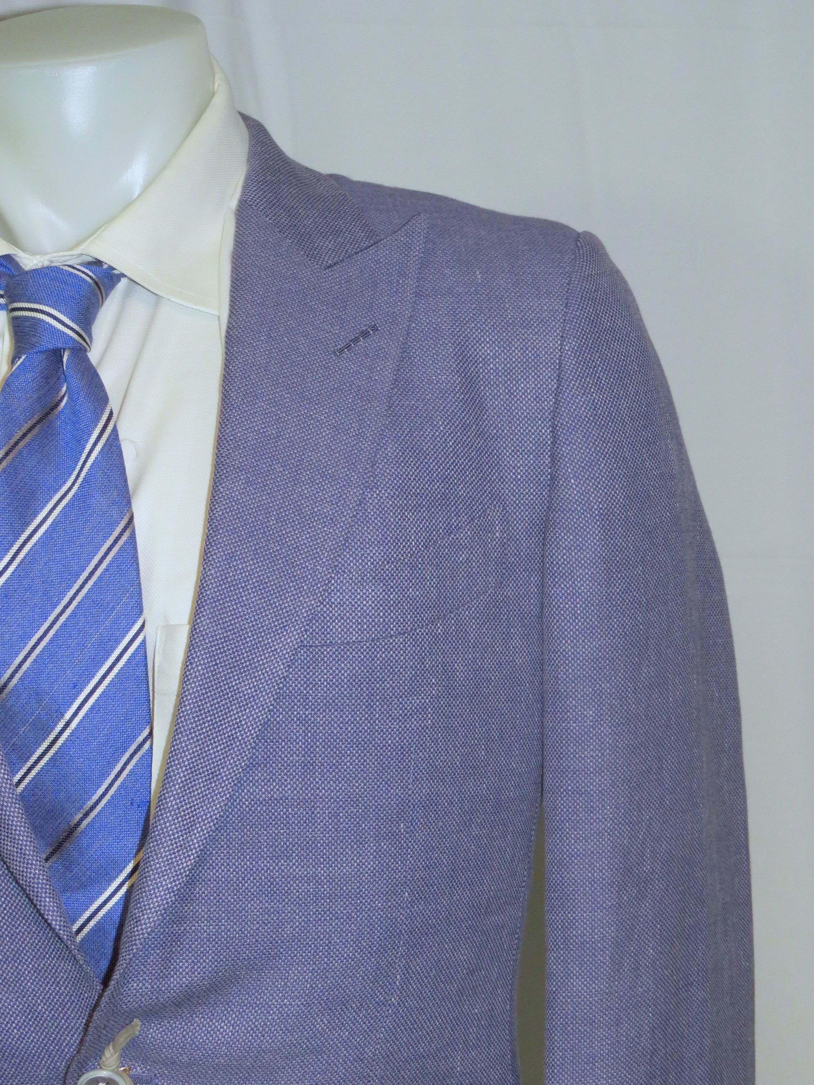 Tom Ford Base S Purple Weave Silk Blend Two Button Blazer 38R NWT Size 38R - 3 Thumbnail