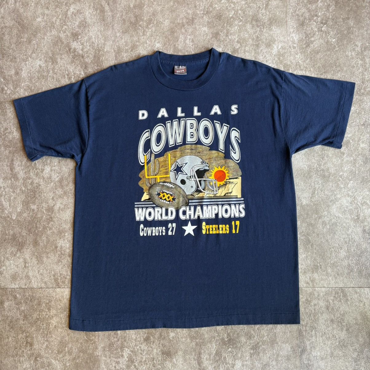 Vintage Vintage Dallas Cowboys Super Bowl 30 T Shirt Size US XL / EU 56 / 4 - 3 Thumbnail