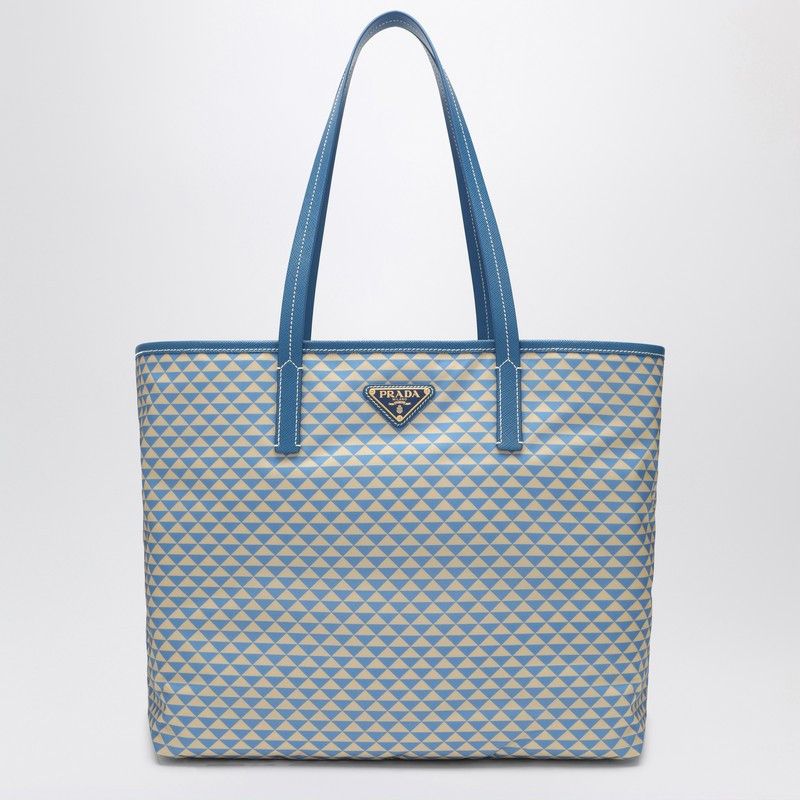 Prada Prada Light Blue Bag In Printed Re-Nylon Size ONE SIZE - 1 Thumbnail