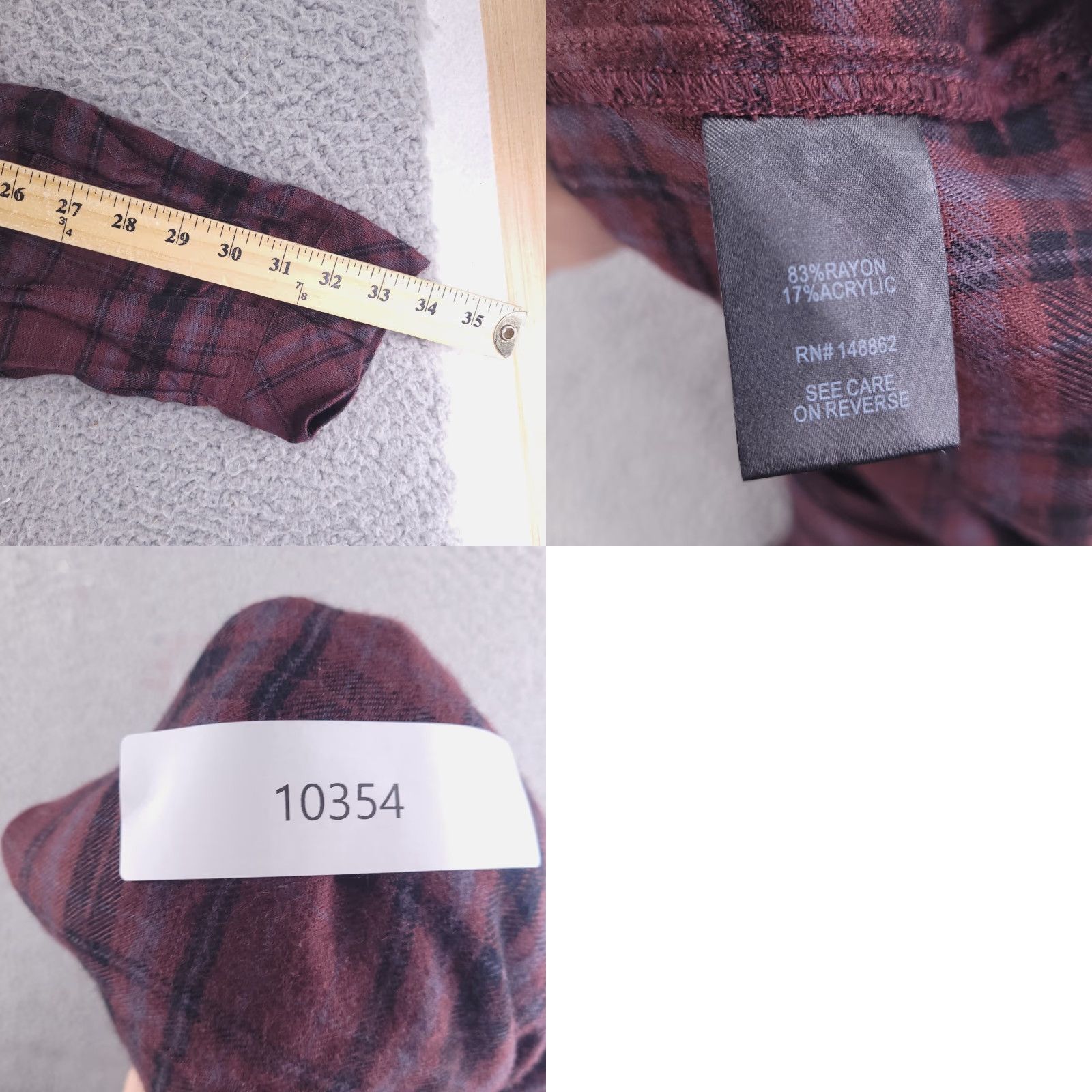 Torrid Torrid Harper Womens Tunic Top Red Plaid Pockets 3/4 Sleeve Size 2 Size XS / US 0-2 / IT 36-38 - 8 Thumbnail