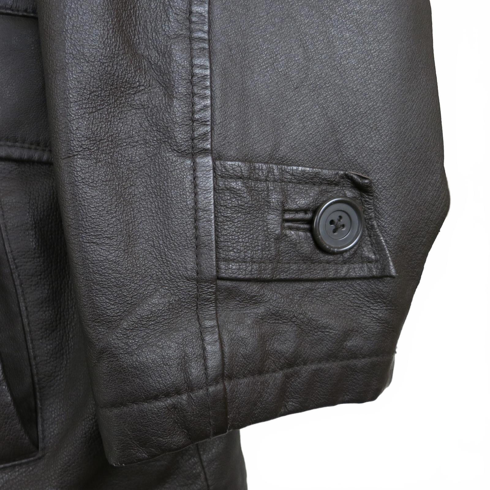 Other Menswear Alexander Lloyd Men's 3X Big Brown Leather Jacket Size US XXL / EU 58 / 5 - 4 Thumbnail