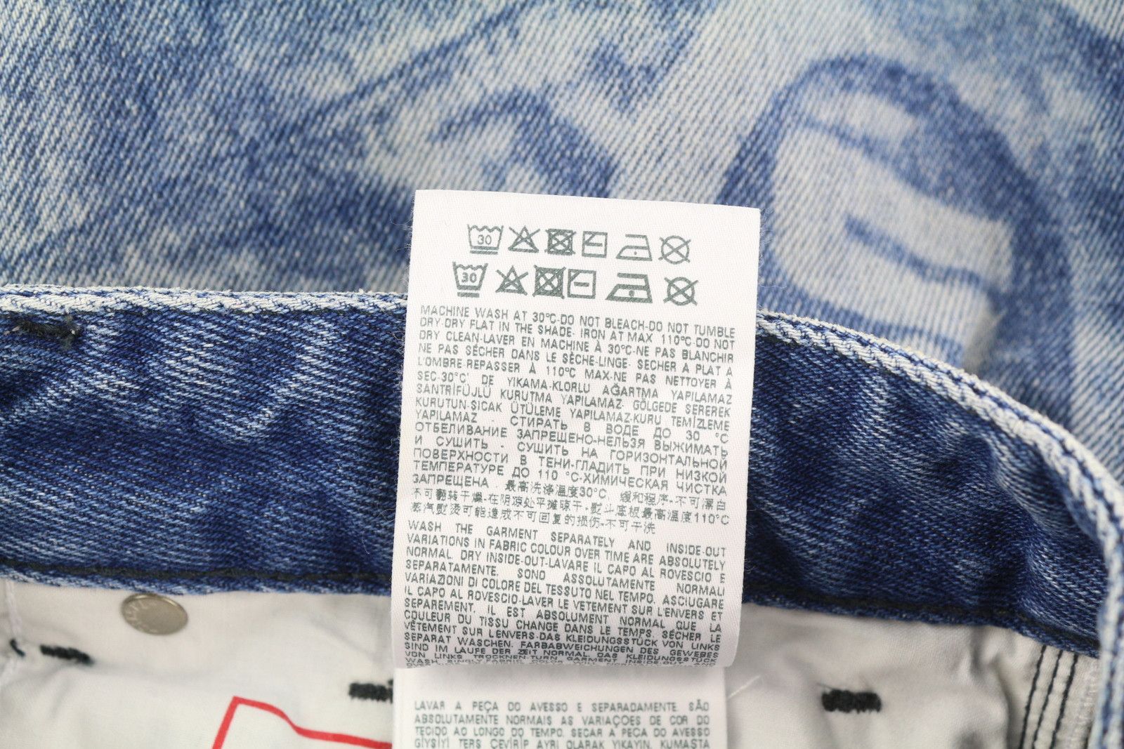 Diesel \1955-FS3 007B8 W30/L32 Blue Washed Pattern 85417 Size US 30 / EU 46 - 11 Thumbnail