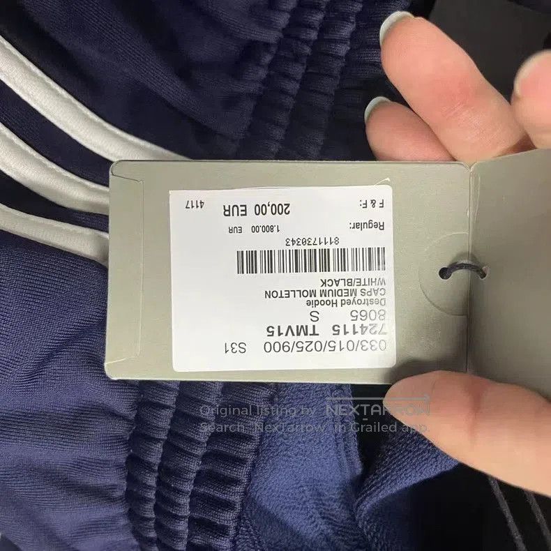 Balenciaga Balenciaga adidas Blue Side Stripe Casual Pants. Size US 26 / EU 42 - 4 Thumbnail