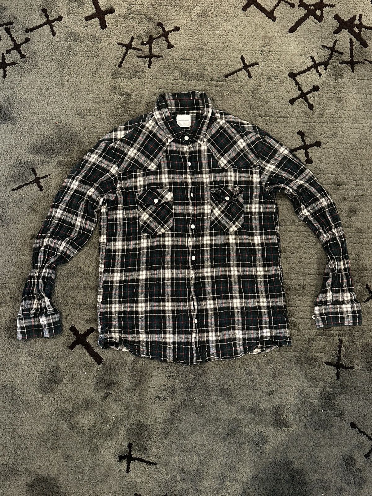 GOODENOUGH GOODENOUGH “Keep The Humming” Stretchy Flannel Button Down Size US M / EU 48-50 / 2 - 3 Thumbnail