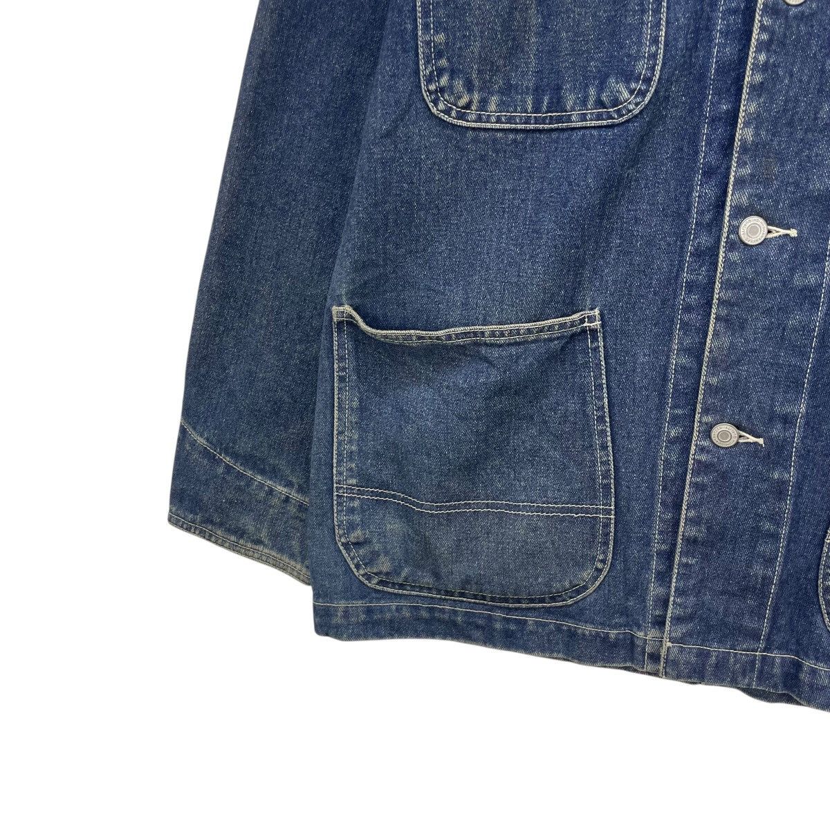 45rpm 💥Vintage Sunfaded Pairshine Worker Denim Jacket Size US L / EU 52-54 / 3 - 4 Thumbnail