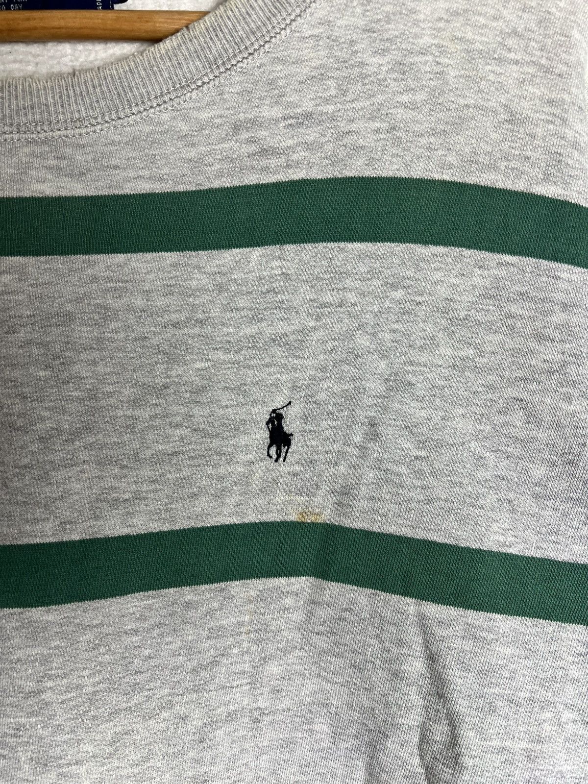Polo Ralph Lauren Polo Ralph Lauren Vintage Striped Sweatshirt Worn Distressed Size US M / EU 48-50 / 2 - 2 Thumbnail