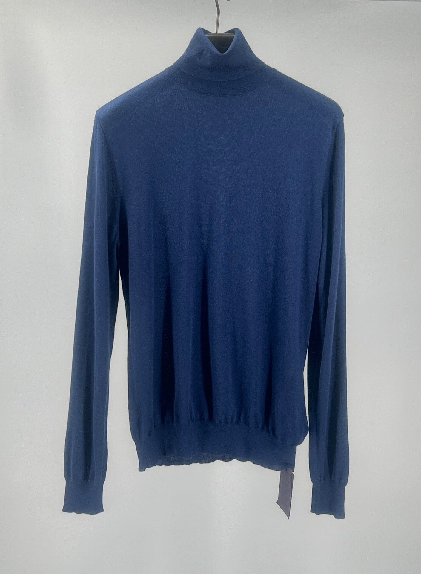 Prada prada men's blue knitted turtleneck sweater Size US M / EU 48-50 / 2 - 1 Thumbnail