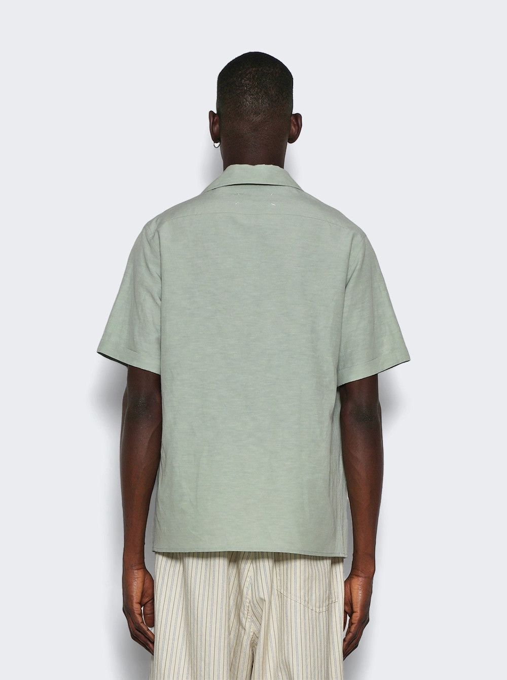 Maison Margiela o1mle0326 Short Sleeve Button Shirt in Green Size US S / EU 44-46 / 1 - 4 Thumbnail
