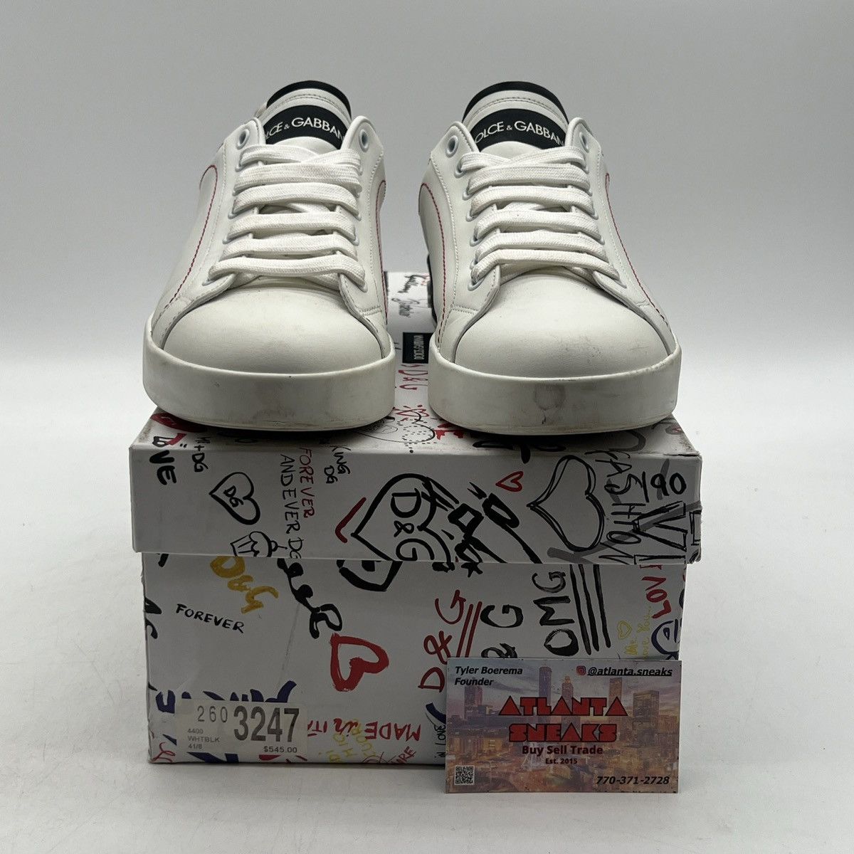 Dolce & Gabbana Dolce&Gabbana Low White blueberry Size US 8 / EU 41 - 2 Thumbnail