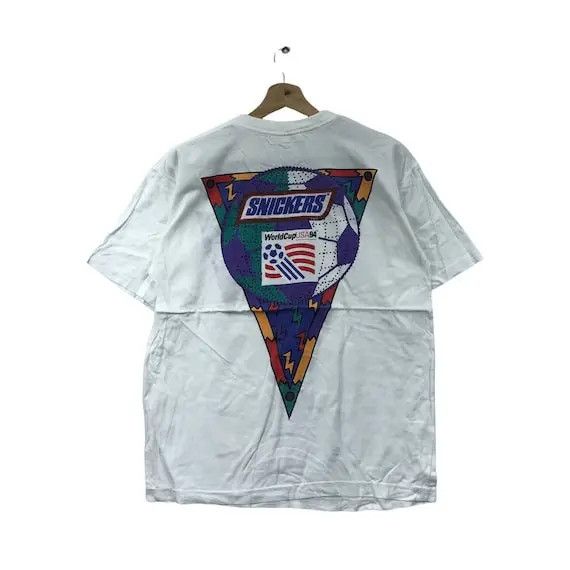Vintage Vtg 1994 Snickers WORLD CUP USA Fifa Tee Shirt Soccer Size US S / EU 44-46 / 1 - 7 Thumbnail