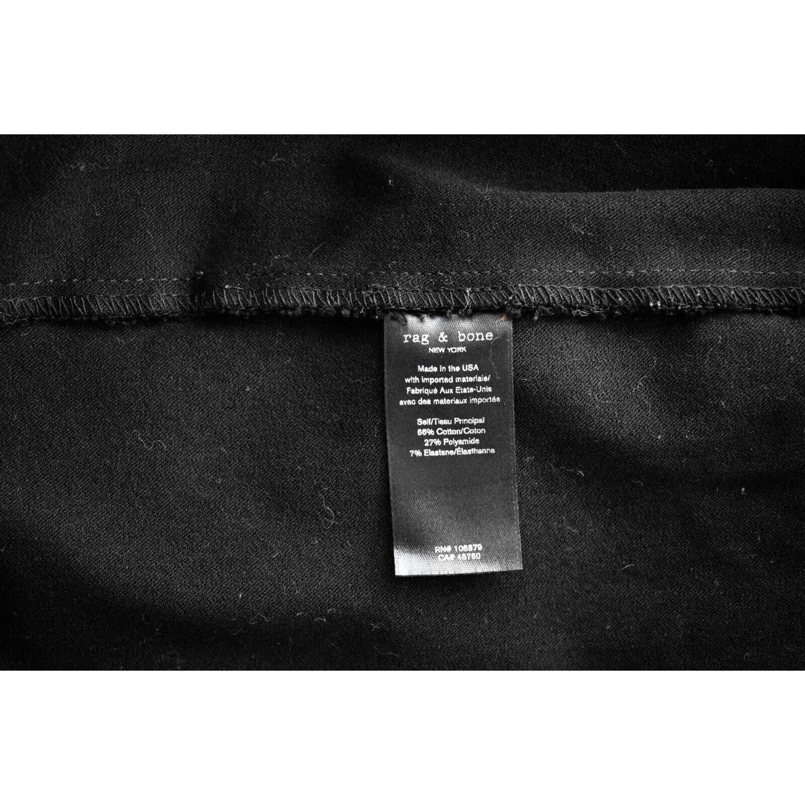 Rag & Bone RAG & BONE Black Stretch Back Zip Slim Fit Pants Sz 10 Size 32" / US 10 / IT 46 - 4 Thumbnail