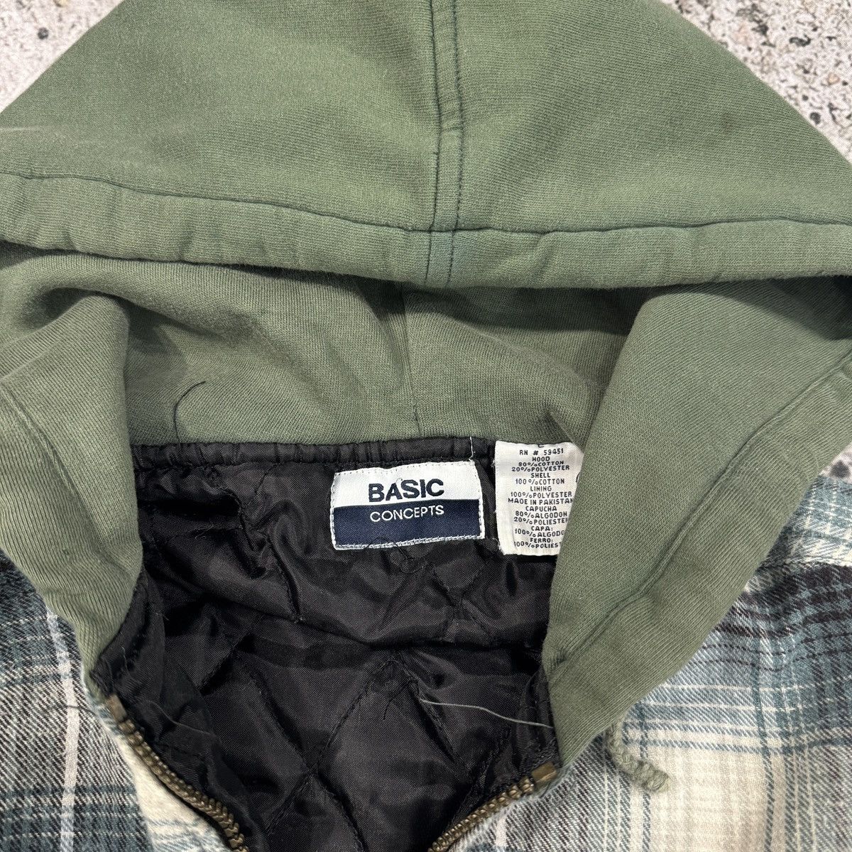 Vintage Thrashed Faded Distressed Zip Up Flannel Hoodie ERD Grunge Size US L / EU 52-54 / 3 - 7 Thumbnail