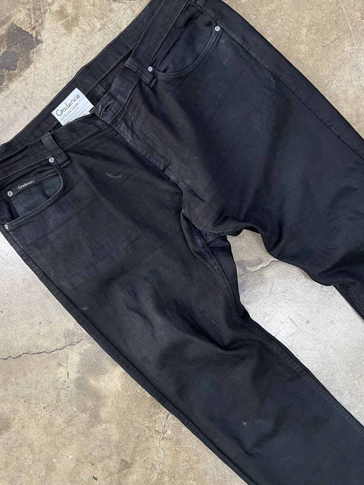 Vintage Cadence Cyclist Black Raw Stretch Denim Jean sz. 38 Size US 38 / EU 54 - 1 Thumbnail