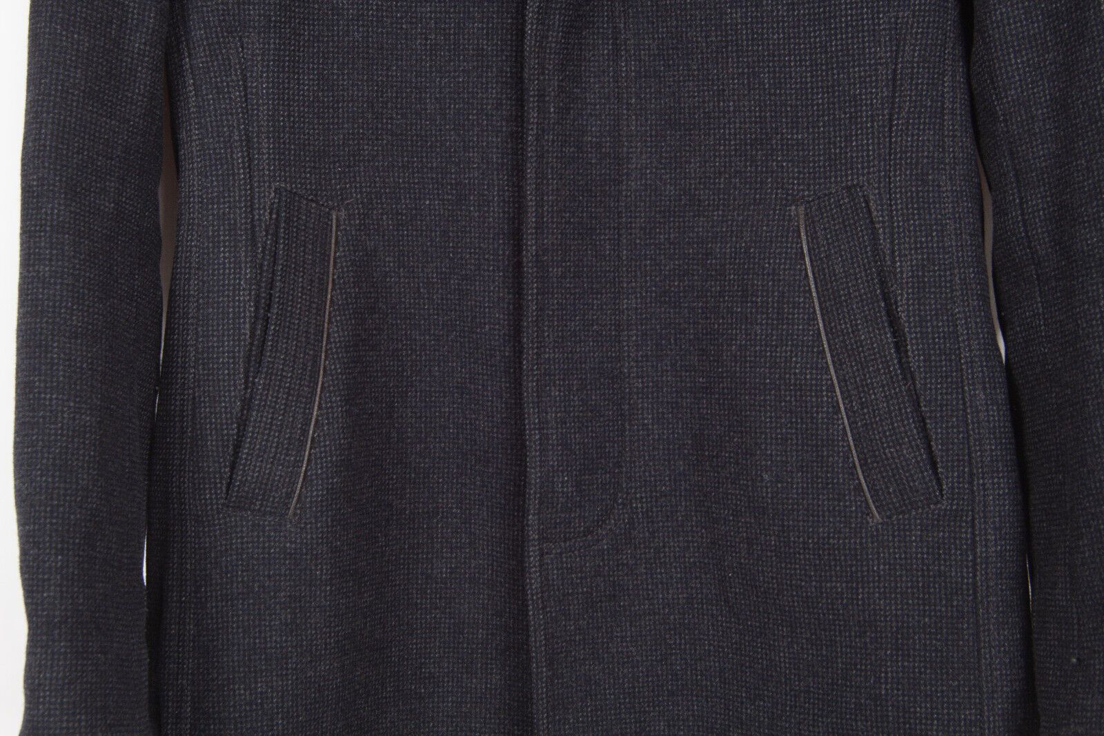 Ted Baker Ted Baker Men's Wexford Black Dark Gray Wool Coat Peacoat Size US M / EU 48-50 / 2 - 3 Thumbnail