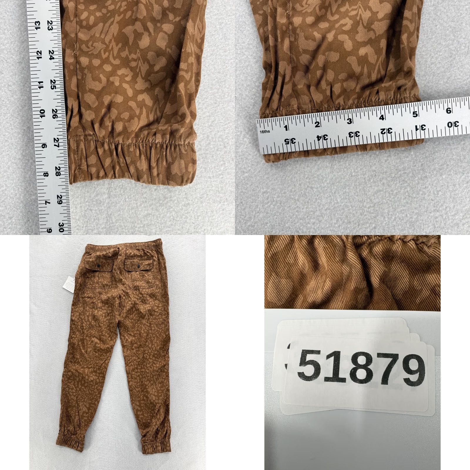 Nicole Miller Nicole Miller Jogger Pants Womens Small Brown Twill Animal Print Lightweight NWT Size 28" / US 6 / IT 42 - 8 Thumbnail