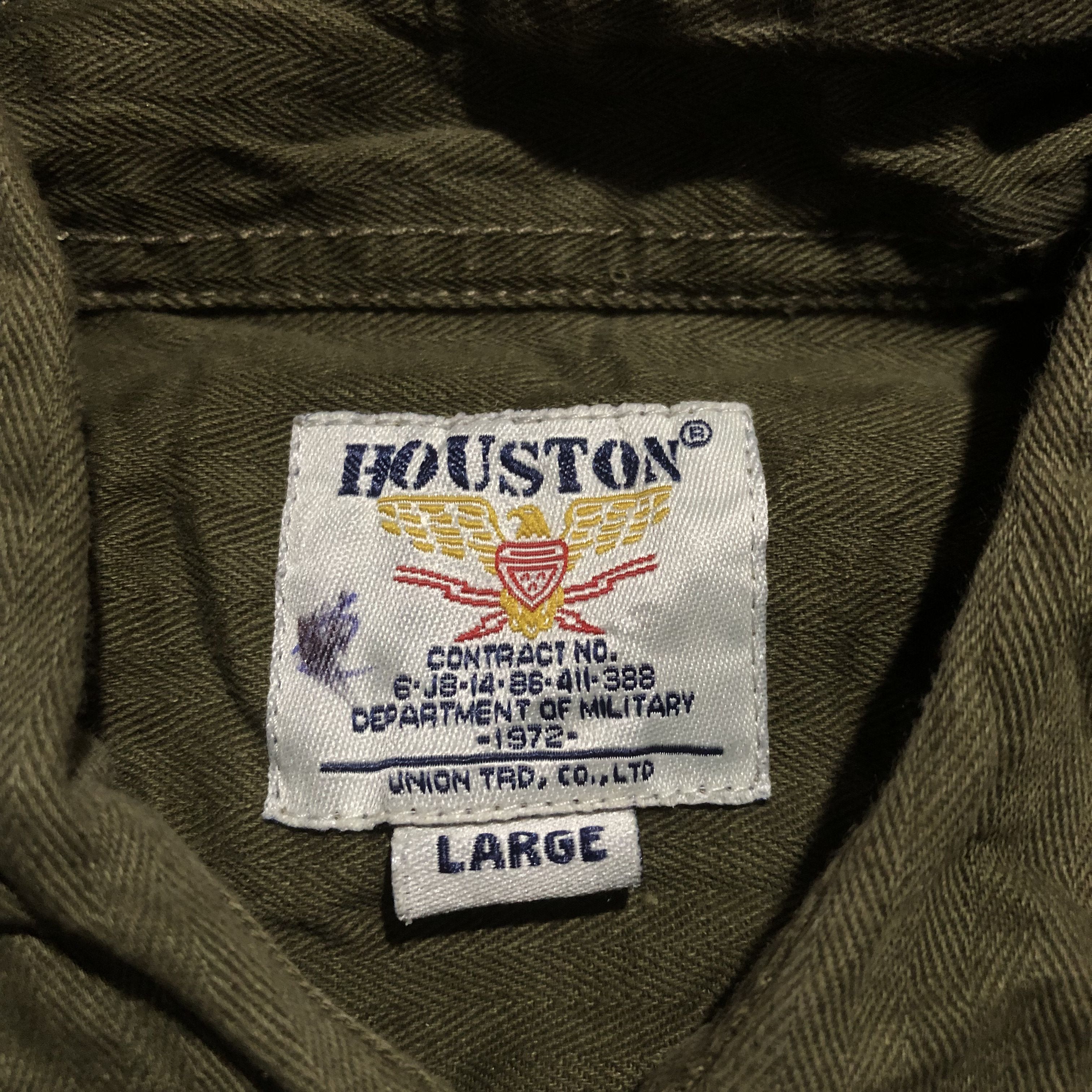 Japanese Brand Houston Japan vintage style military hbt twill usarmy shirt Size US L / EU 52-54 / 3 - 2 Thumbnail