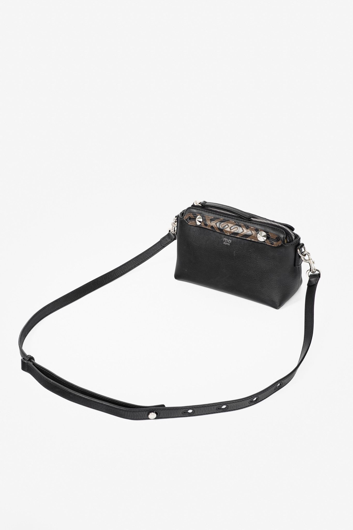 Fendi Fendi By the Way Mini Black Leather Mini Crossbody Size ONE SIZE - 6 Thumbnail