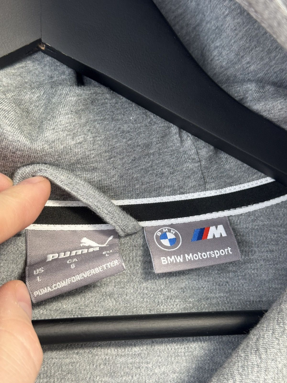 PUMA Men's BMW L Motorsport Full-Zip Hoodie GRAY