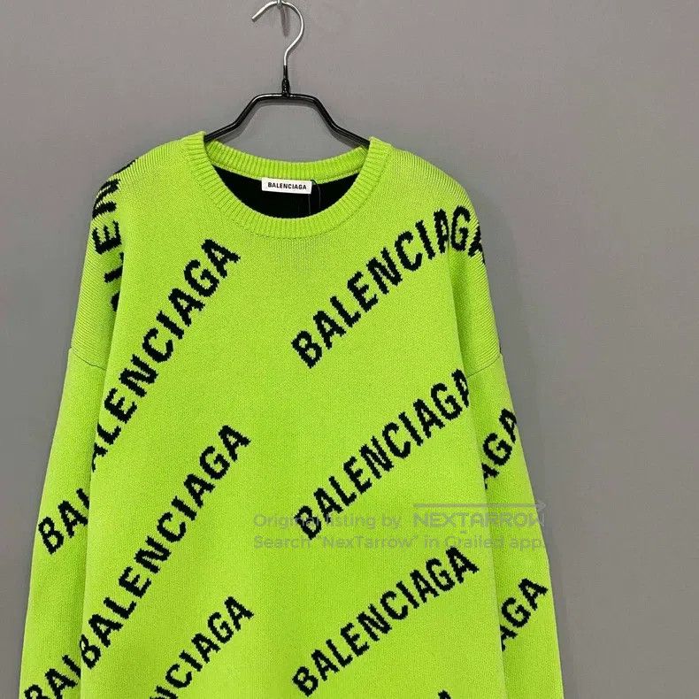 Balenciaga Balenciaga Green Camo Print Intarsia Sweater Size US M / EU 48-50 / 2 - 2 Thumbnail