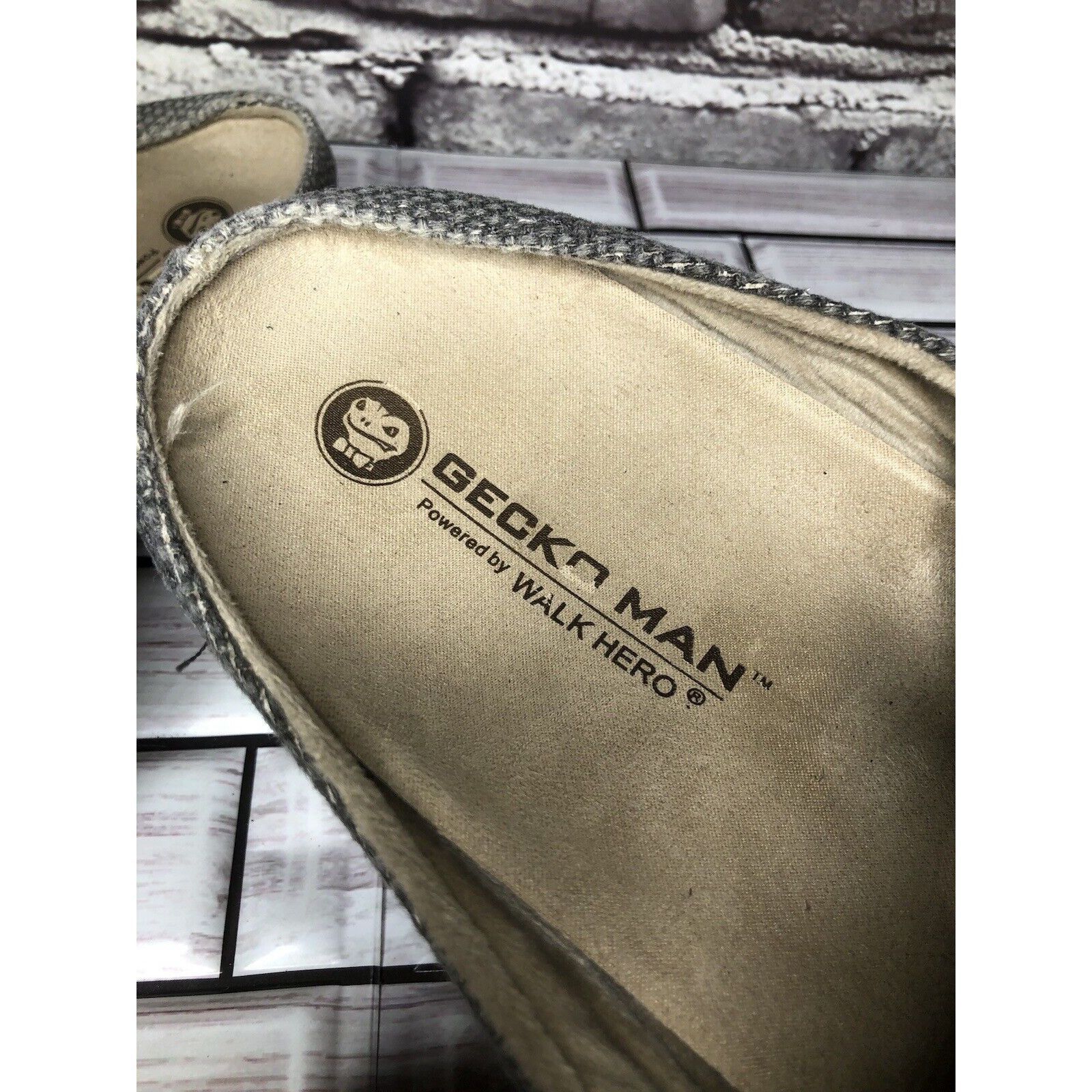 Other Gecko Man Walk Hero Arch Support Gray Canvas Fabric Mules Sh Size US 13 / EU 46 - 12 Thumbnail