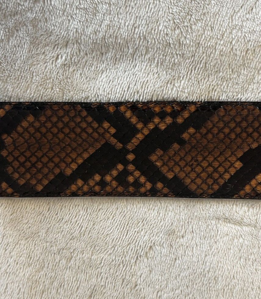 Yves Saint Laurent YSL Vintage Collector Logo // Lion Head Python & Chain Belt Size ONE SIZE - 7 Thumbnail