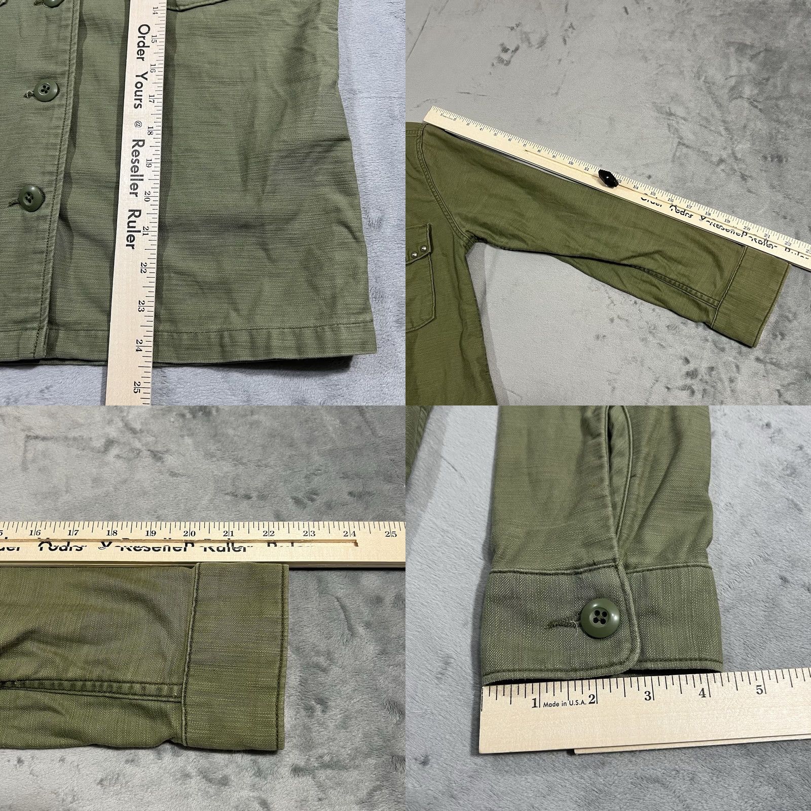 Olive Levis Shirt Womens XS Jacket Women Size Olive Studded Army Collar Studs Shacket Size XS / US 0-2 / IT 36-38 - 8 Thumbnail