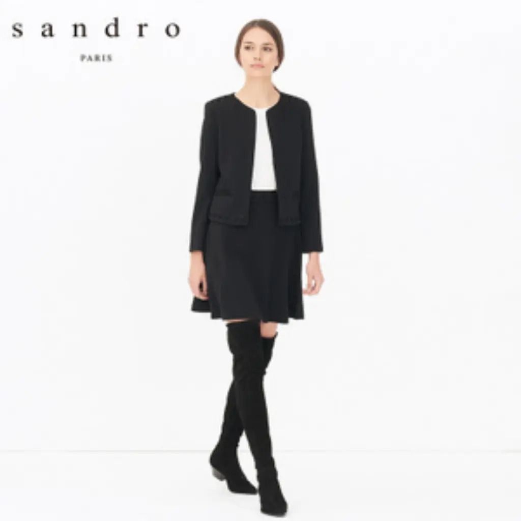 Sandro Sandro Paris Lace-up Wool Jacket XS/S Size S / US 4 / IT 40 - 11 Thumbnail
