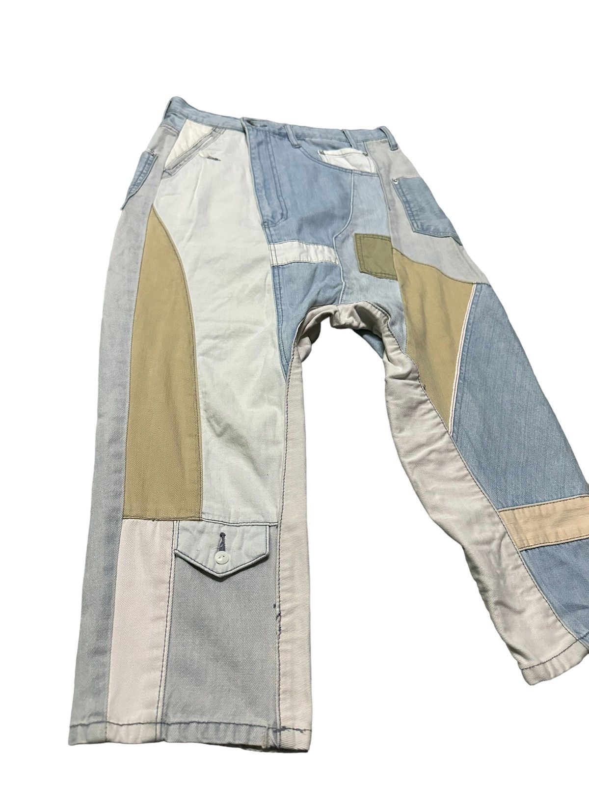 Ne-Net Ne-net Issey Miyake patchwork denim harem pants Size US 28 / EU 44 - 3 Thumbnail
